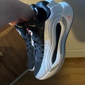 Nike White, Black & Pink Air Jordan Style Sneakers